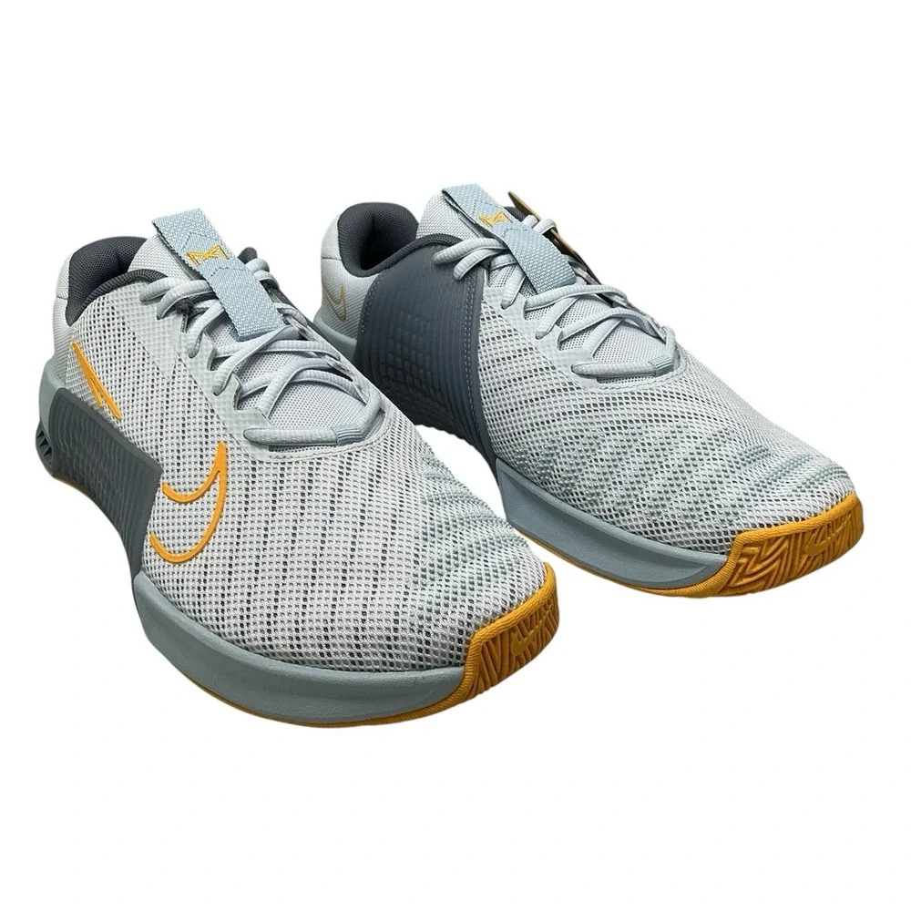 Nike Metcon 9 Training Shoes Gray Orange Mesh DZ2617-005 Men Size 10  No Box